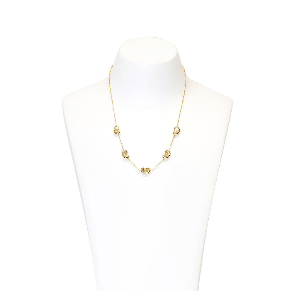 Tiffany & Co. Elsa Peretti Bean 5P Necklace 18K Yellow Gold