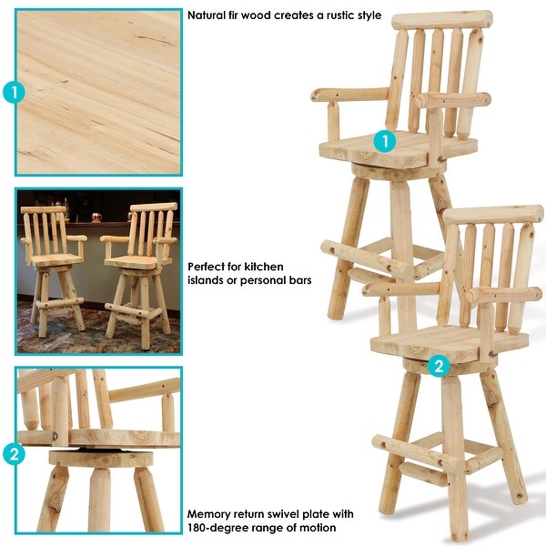 Sunnydaze Rustic Bar Stool