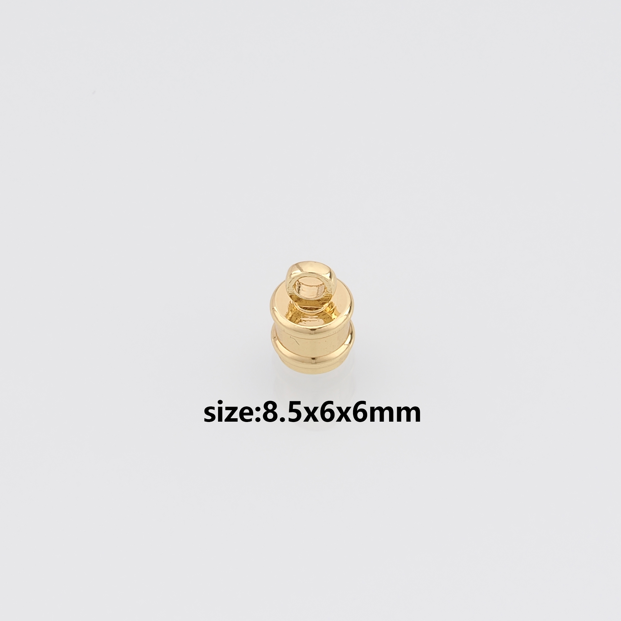 10Pcs 18K Gold Filled Bead Caps,Cord End Caps,Solid End Cap,End Cap for Bracelet Jewelry Necklace Making Supply
