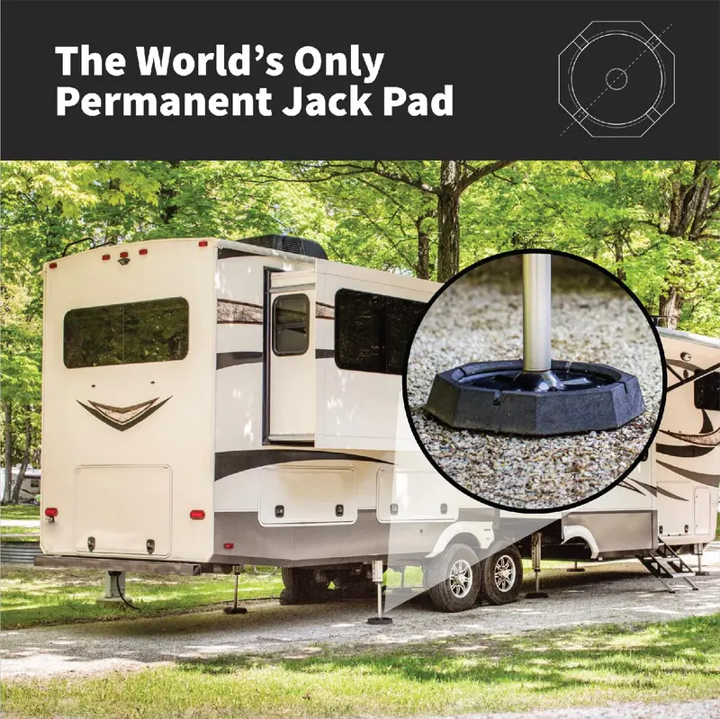 SnapPad Xtra RV Leveling Jack Pads – 9″ Round, 6-Pack Set