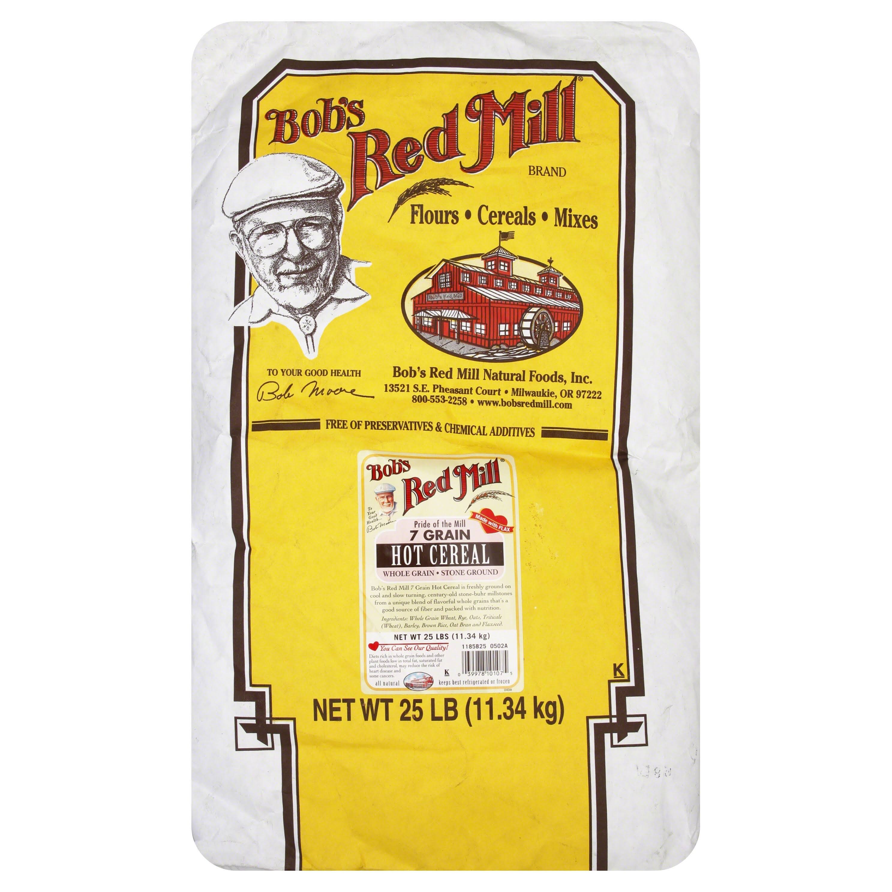 Bobs Red Mill Hot Cereal, 7 Grain - 25 lb