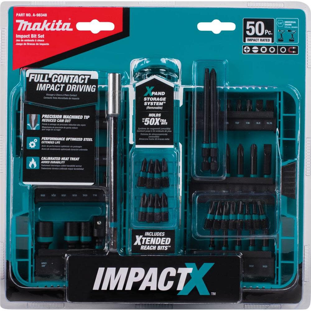Makita 50 Pc. Impact X Driver Bit Set A-98348