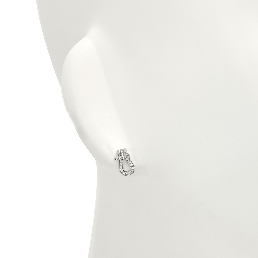 FRED Force 10 for Right Ear Earrings 18K White Gold Diamond 8B0322
