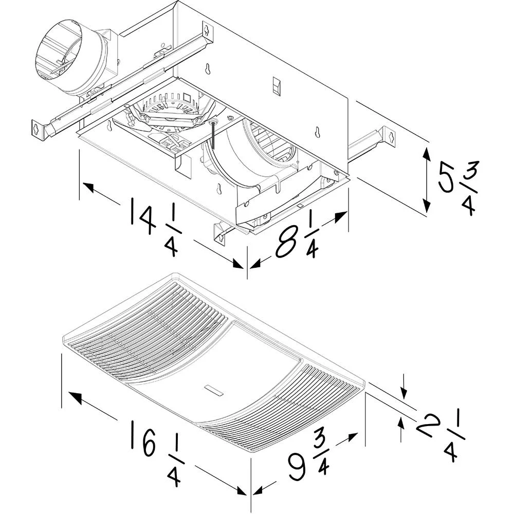 Broan Nutone  80 CFM PowerHeat 1.5 Sones Heater Exhaust Fan