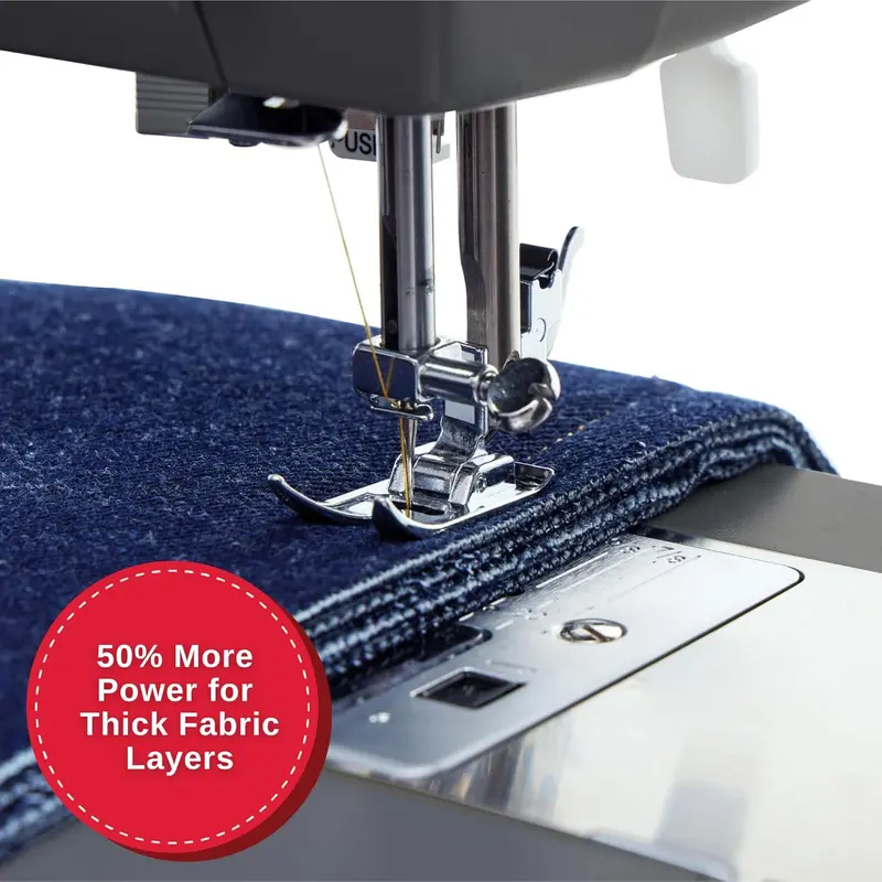 SINGER Heavy Duty 4452 Sewing Machine – Full-Metal Frame, 110 Stitches, 1-Step Buttonhole, LED Lighting & Enhanced Piercing Power