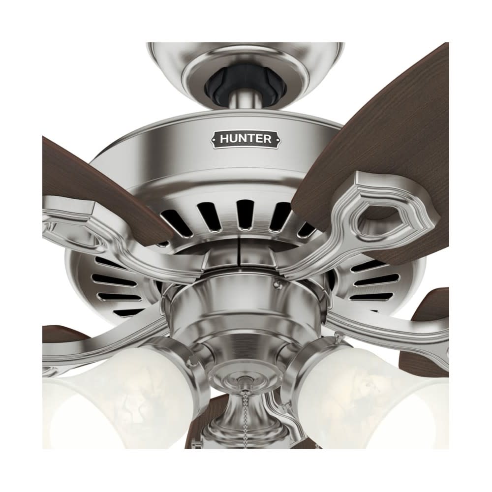 Hunter Builder Ceiling Fan 42 Brushed Nickel Brazilian Cherry;