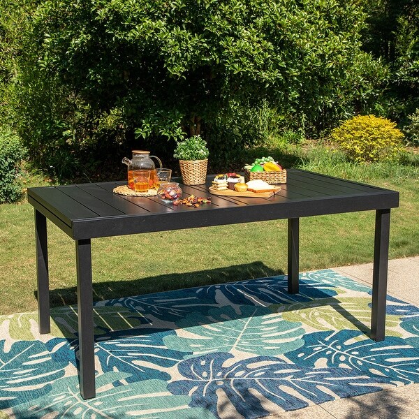 7/9Piece Patio Dining Set,1X Expandable Table,6/8 Folding Textilene Chairs