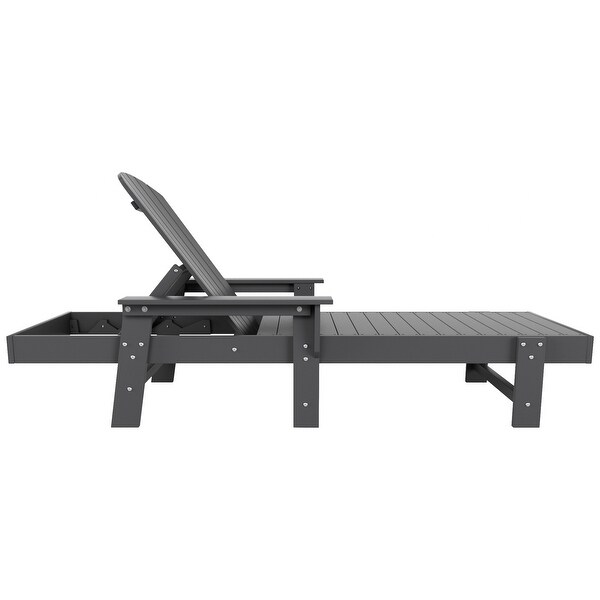Polytrends Altura Poly EcoFriendly All Weather Reclining Chaise Lounge with Arms