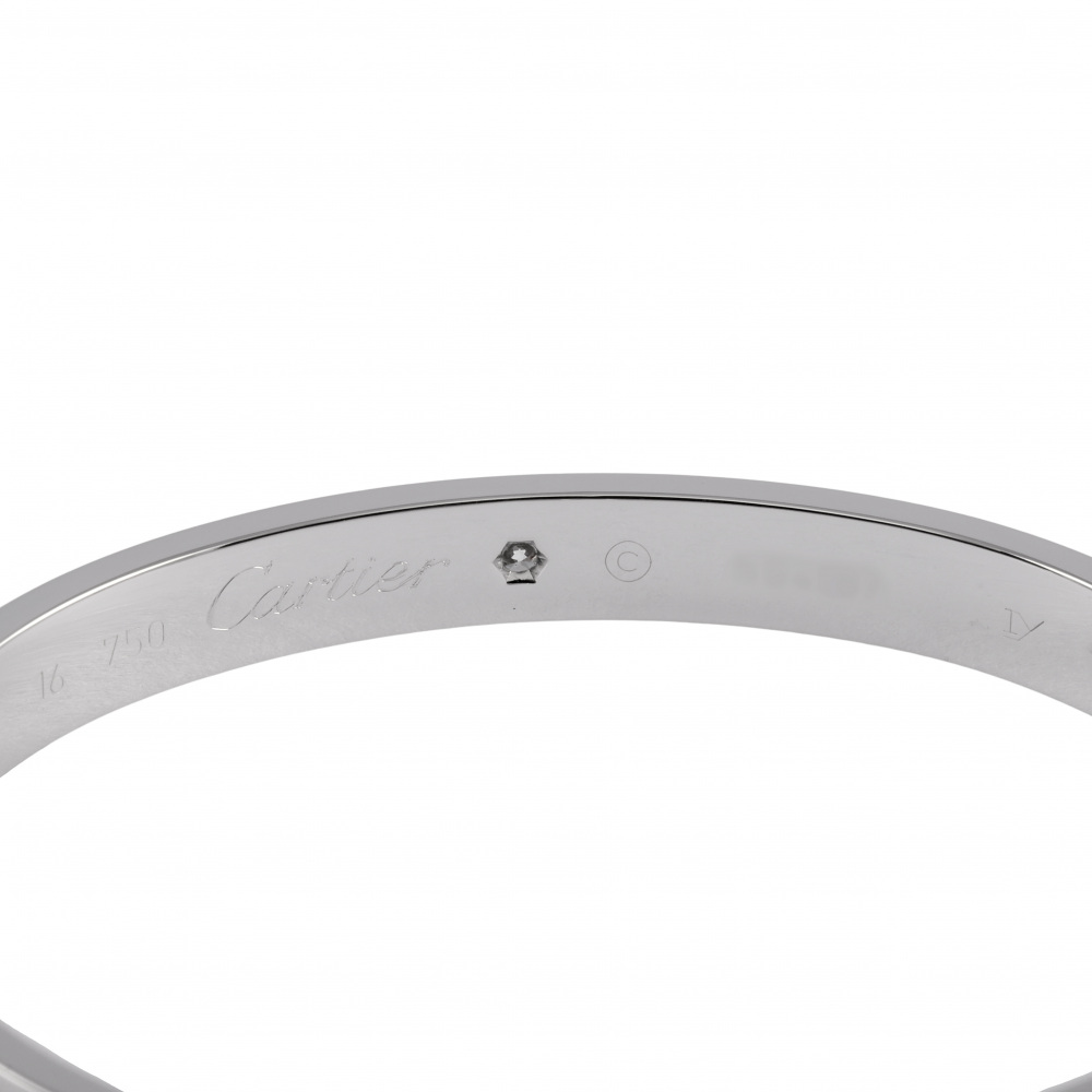Cartier Love 6PD Bracelet 18K White Gold Diamond