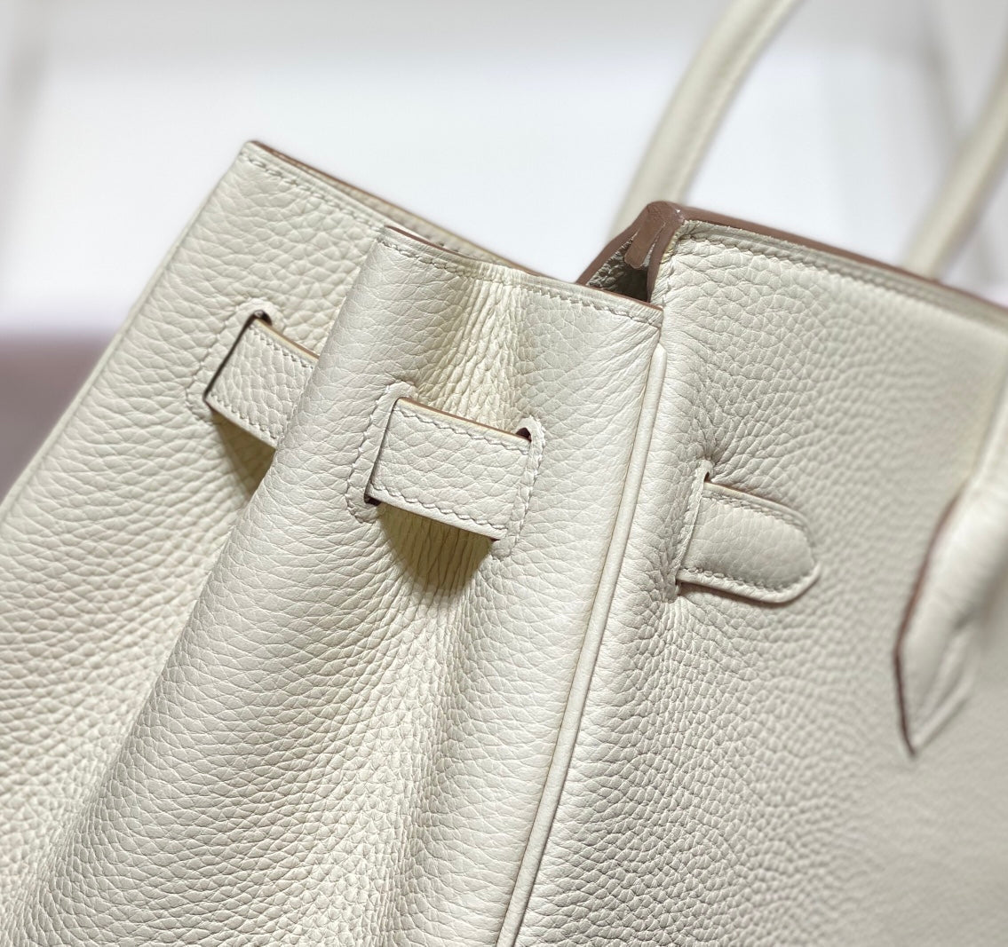 Hermes Birkin 35Cm White Togo Leather Gold Hardware