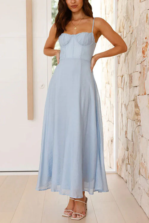 Backless Lace-Up Maxi Dress | Elegant Evening GownClistos