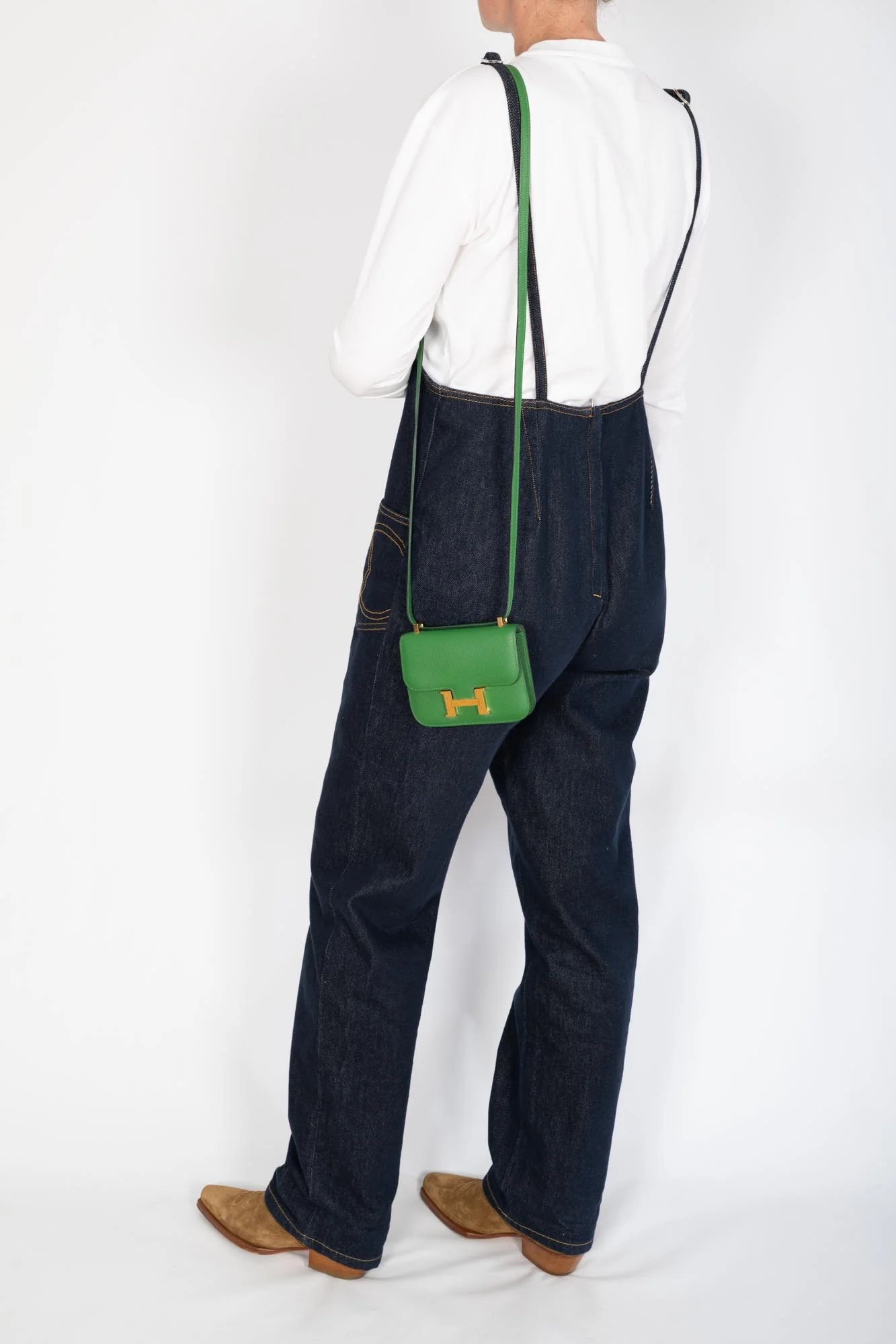 Hermès Micro Constance 14 Vert Cru Epsom Gold Hardware