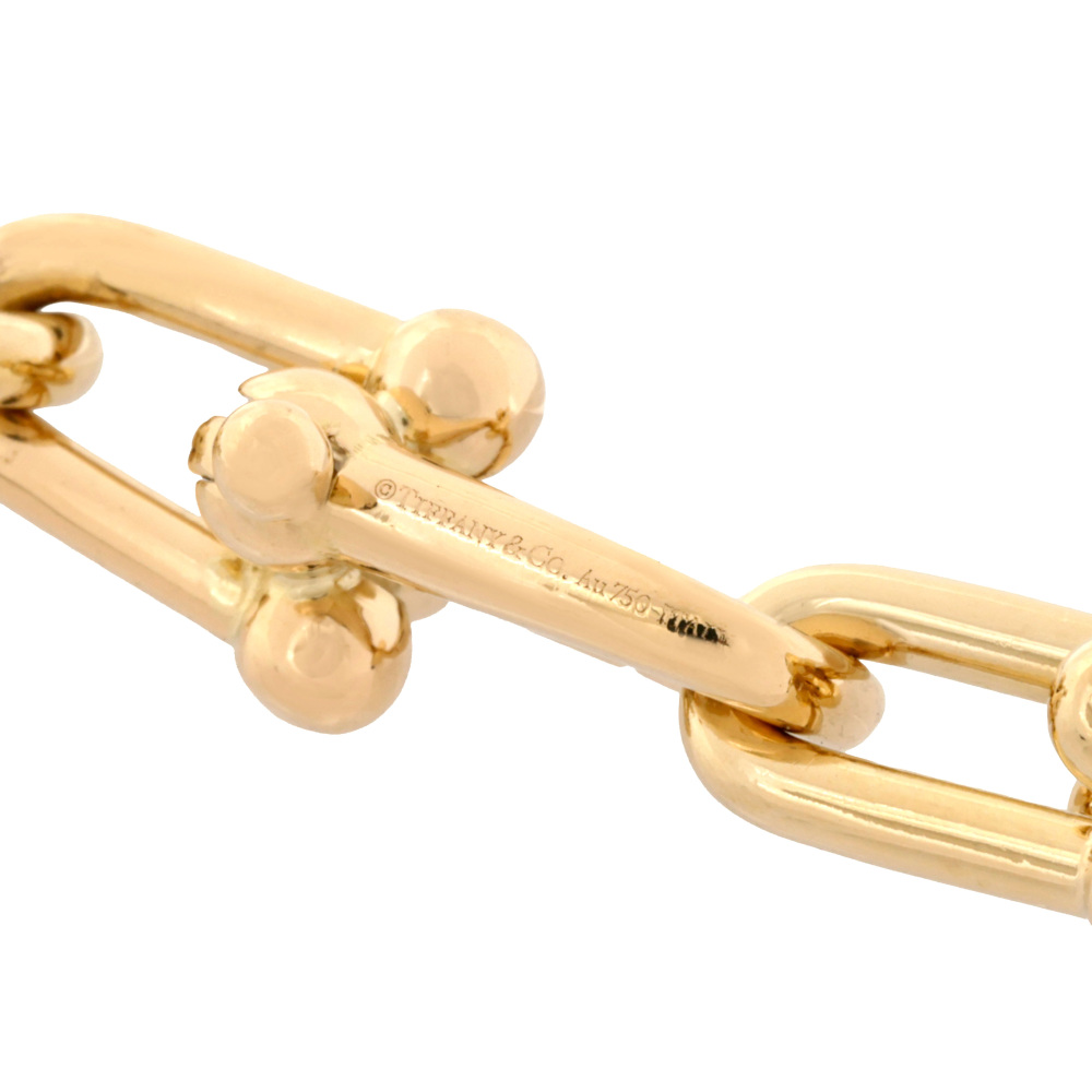 Tiffany & Co. Hardware Graduated Link Add 7 Sets Necklace 18K Yellow Gold 60153063