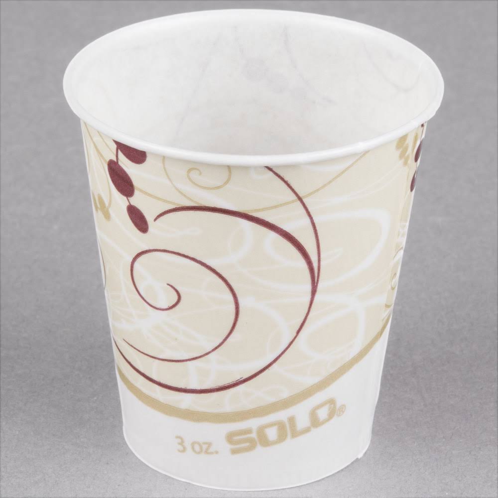 Solo R3-J8000 3 oz Symphony Waxed Paper Cold Cup (Case of 5000)