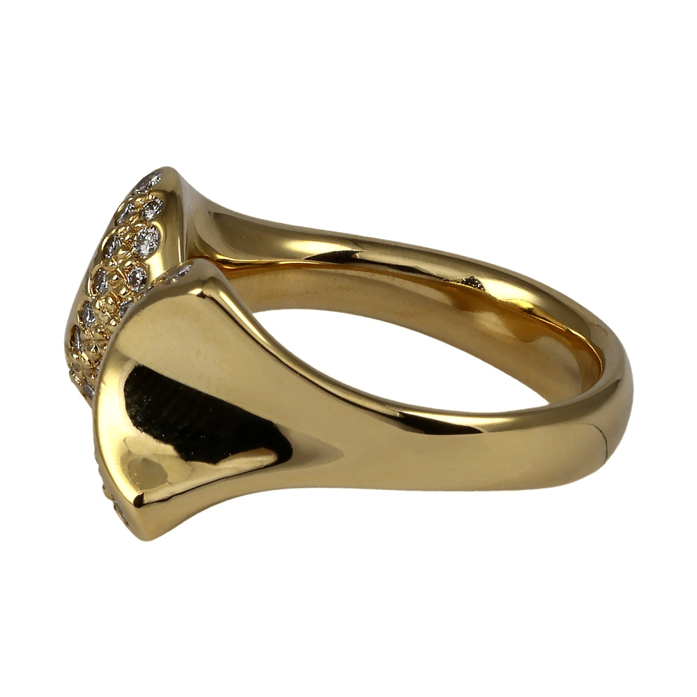 Tiffany & Co. Tiffany Butterfly Elsa Peretti K18YG Yellow Gold Ring Diamond
