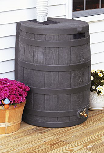 Good Ideas Rain Wizard 50 Gallon Rain Barrel – Oak