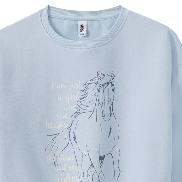Yigga Mädchen Sweatshirt mit Pferde-Print