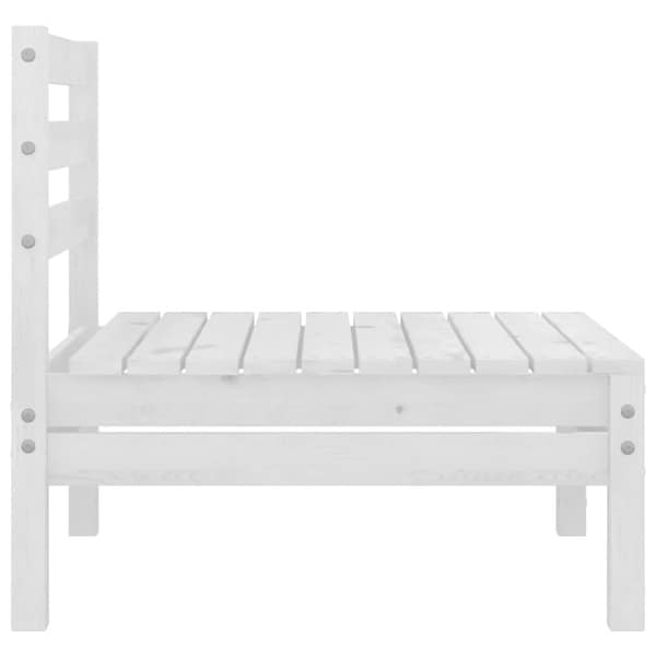vidaXL 4 Piece Patio Lounge Set Solid Pinewood White