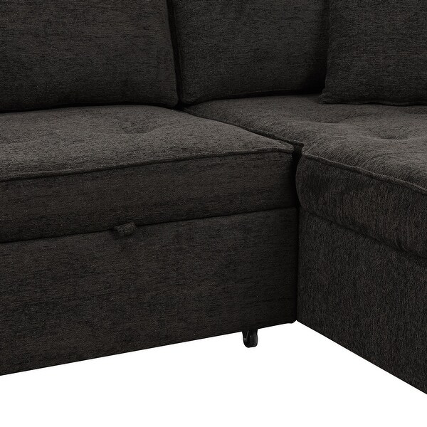 Modern LShape 3 Seat Reversible Sectional Sofa