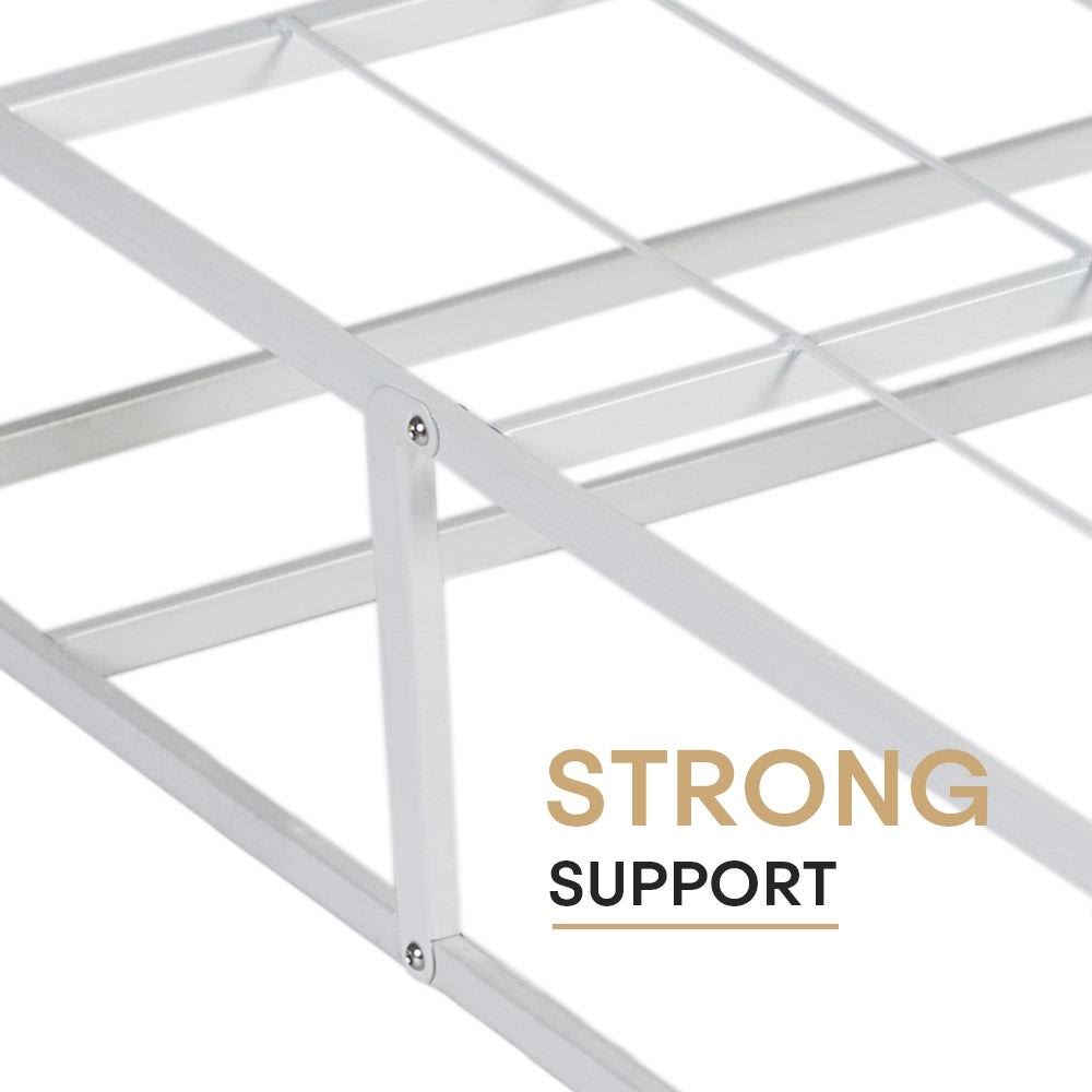 Foldable 9inch Mattress Foundation Smart Twin/Twin XL Box Spring Bed Frame Zero Assembly Sturdy Metal Bed Structure