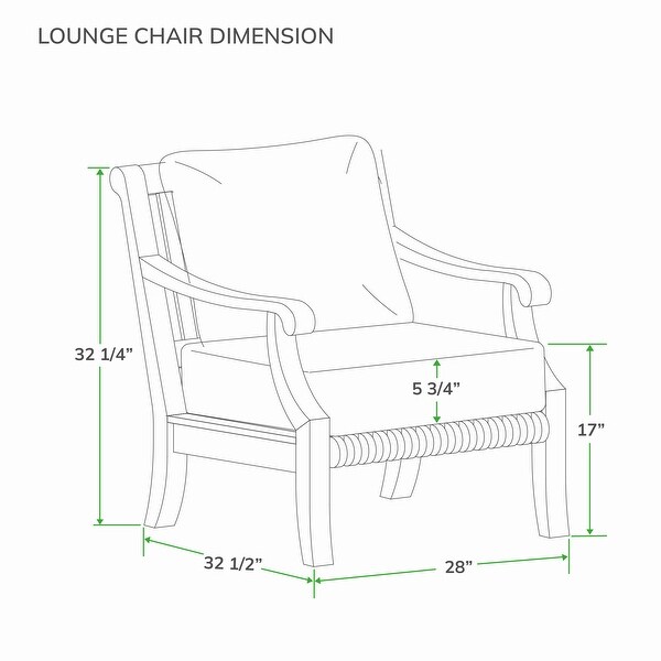 Cambridge Casual Chara Teak Patio Club Chair with Cushion