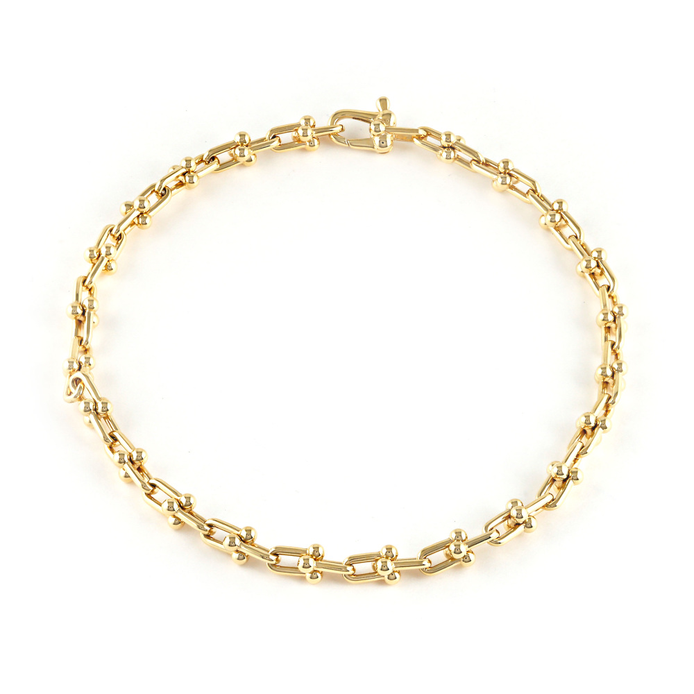 Tiffany & Co. Hardware Microlink Bracelet 18K Yellow Gold 60416958