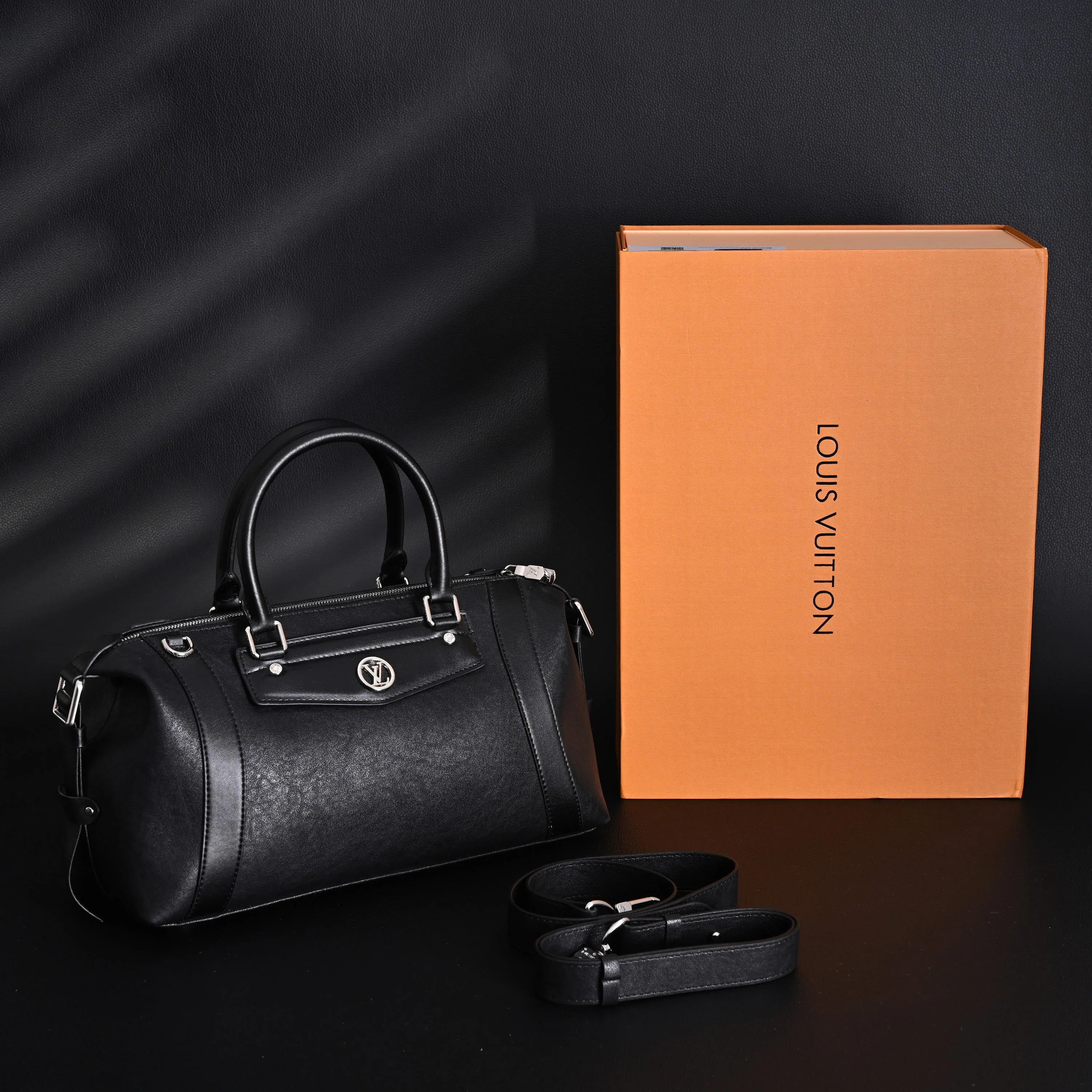 Louis Vuitton Nano Biker Bag in Black Lambskin Leather – Top Handle & Shoulder Carry (M14623)