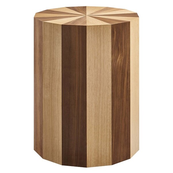 Twirl TwoToned Wood Veneer Side Table