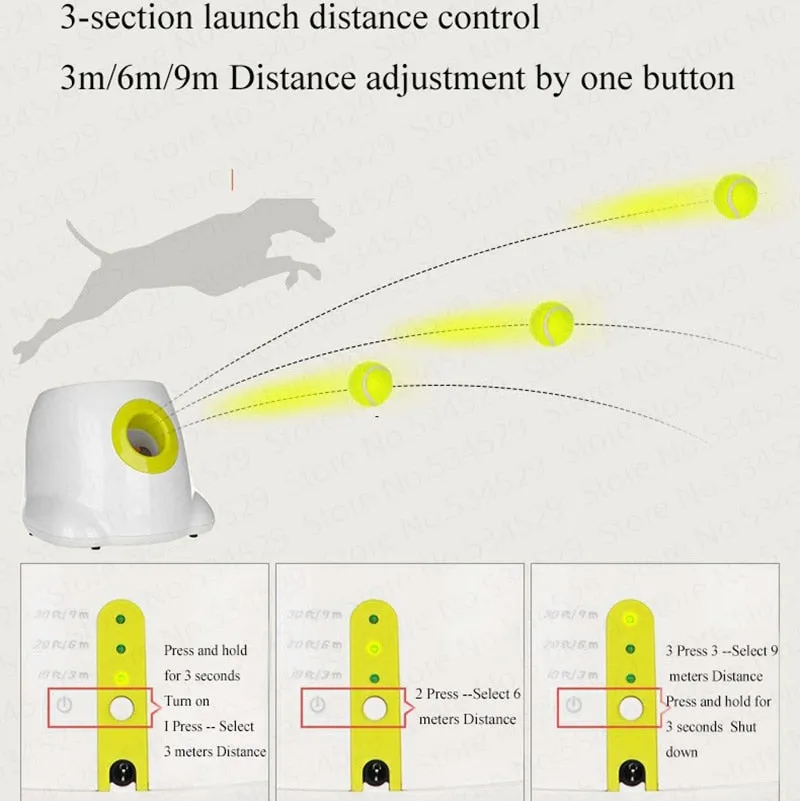 Dog Pet Automatic Interactive Ball Launcher