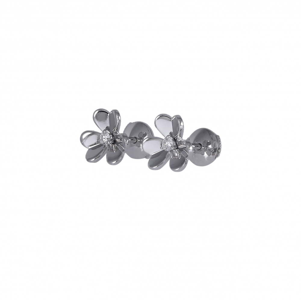 Van Cleef & Arpels Frivole Earrings 18K White Gold Diamond VCARP0J600