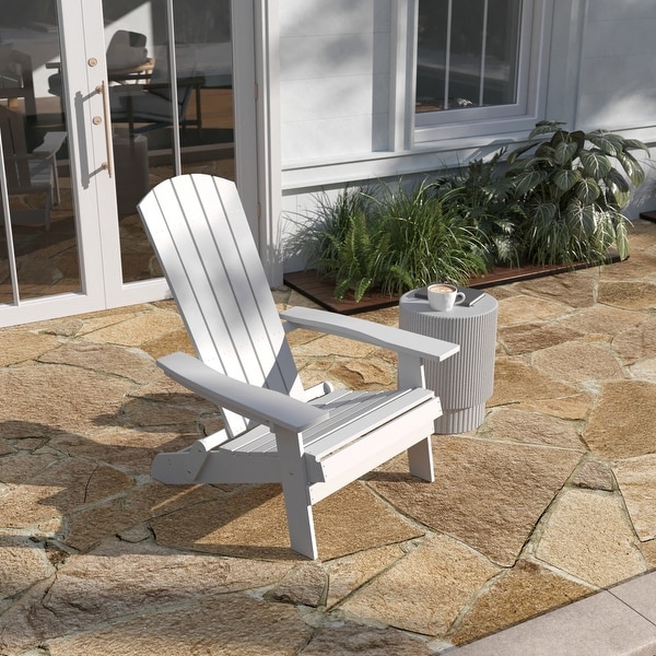 AllWeather Poly Resin Folding Adirondack Chair