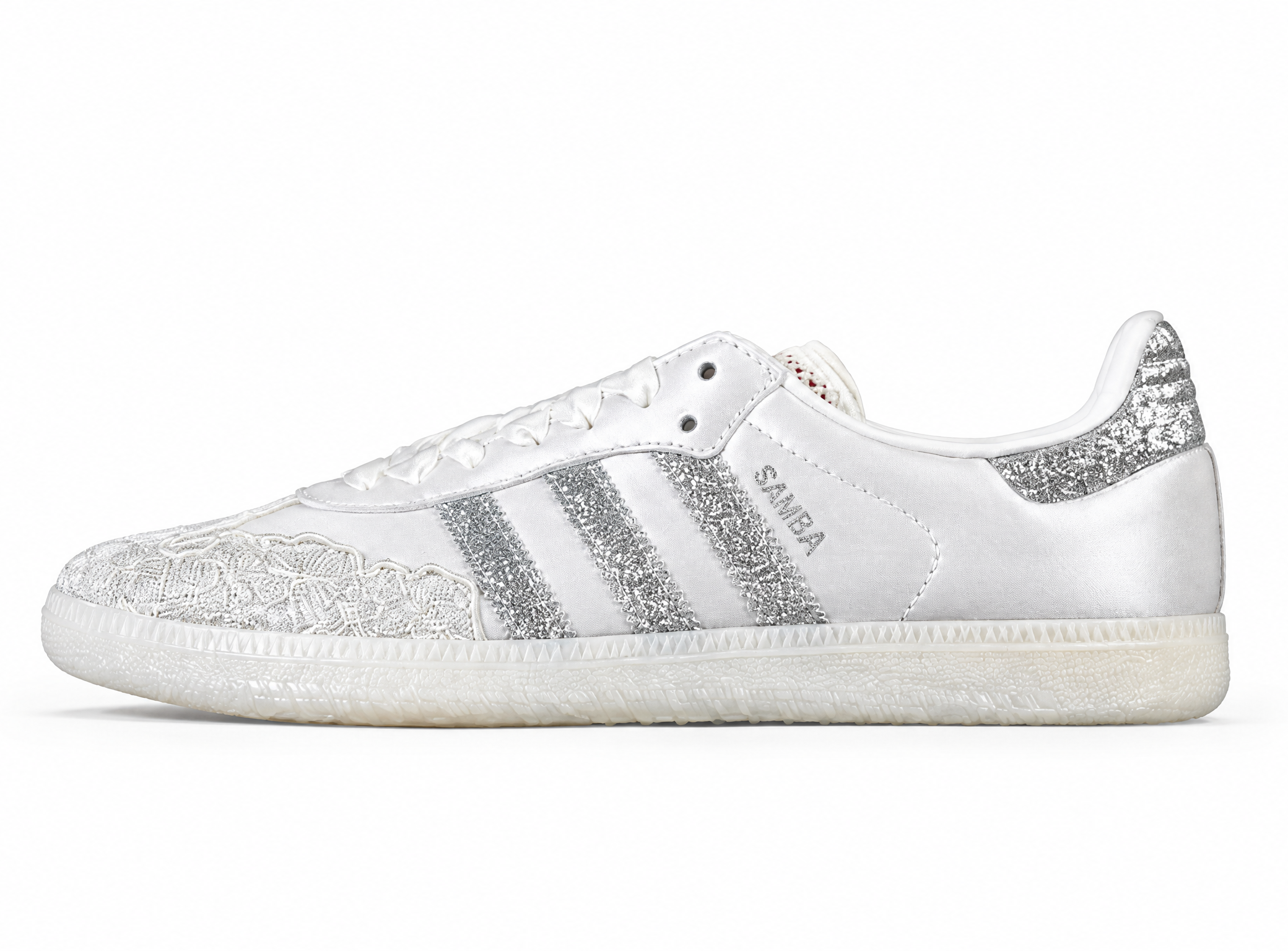 Adidas Samba Og Clover Casual Board Shoes Silver/Light Gray HP3658