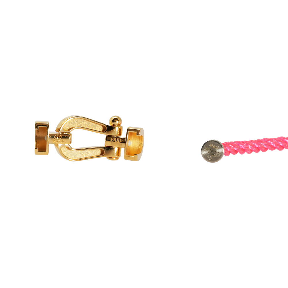 FRED Force 10 Mm Bracelet 18K Yellow Gold & Stainless Steel 0B0069-6B0344