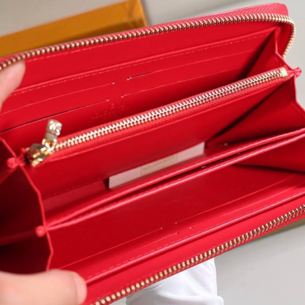 Louis Vuitton Zippy Wallet Monogram Vernis Pomme D’amour 7.5 Inches M91457