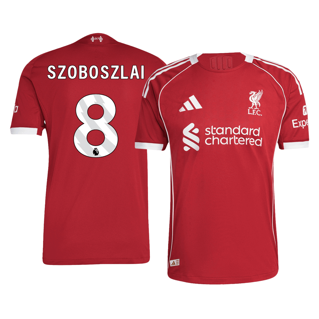 SZOBOSZLAI #8 Liverpool Home Player Version Jersey 2025/26