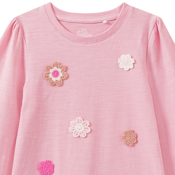 Topolino Mädchen Langarmshirt mit Häkelblumen
