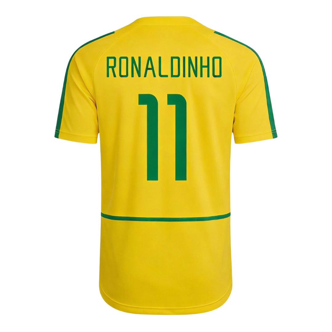Retro Soccer Jersey RONALDINHO #11 Brazil Home 2002/03