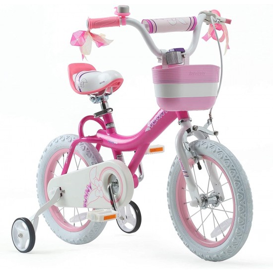 Girls Bike Bunny 16 Inch Girl’s Bicycle With Training Wheels Kickstand Basket Child’s Girl’s Bike Fuchsia, RB16G-4BF