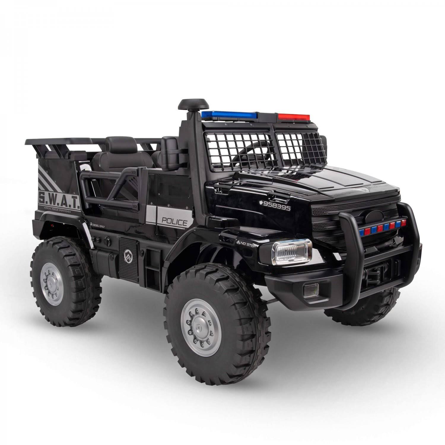 Huffy 12V Battery-Powered Swat Truck 2-Seater Ride-On Toy