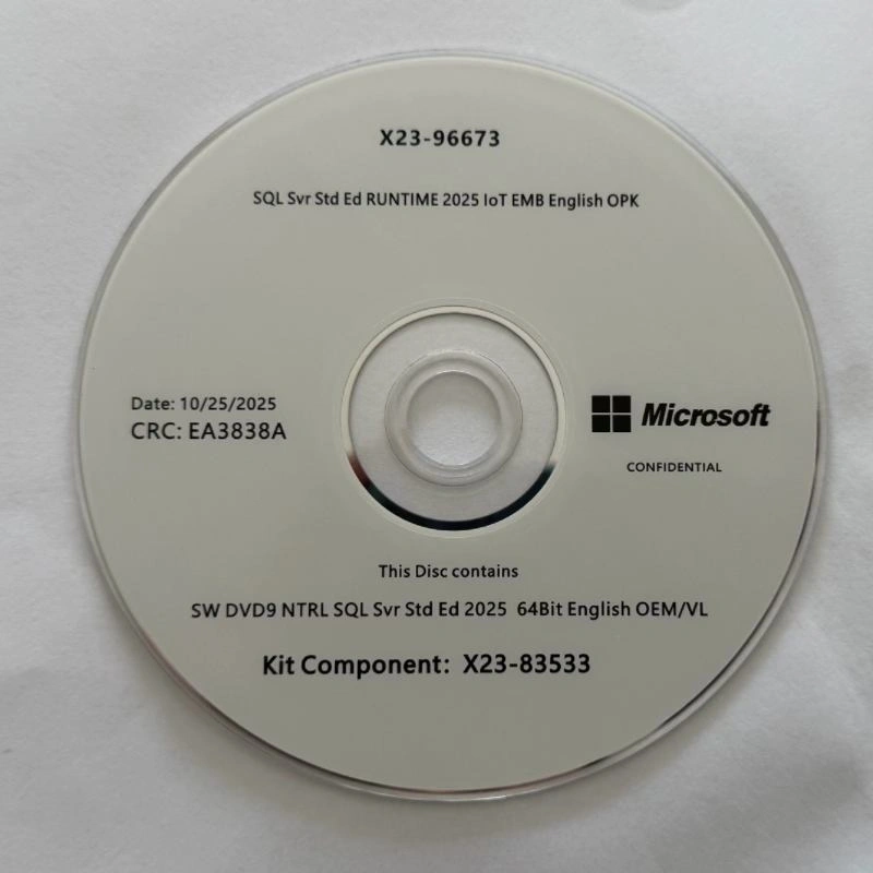 SQL 2025 Standard DVD Package