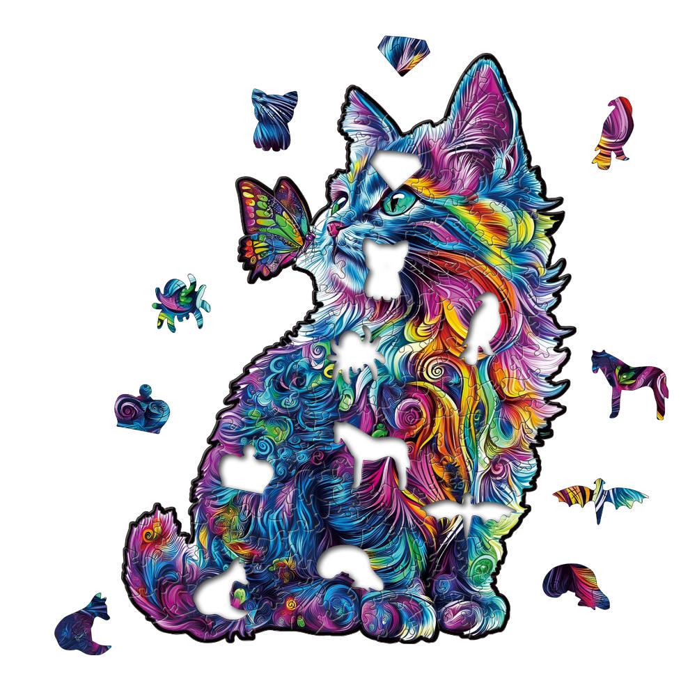 Animal Wooden Puzzle-Lovely cat