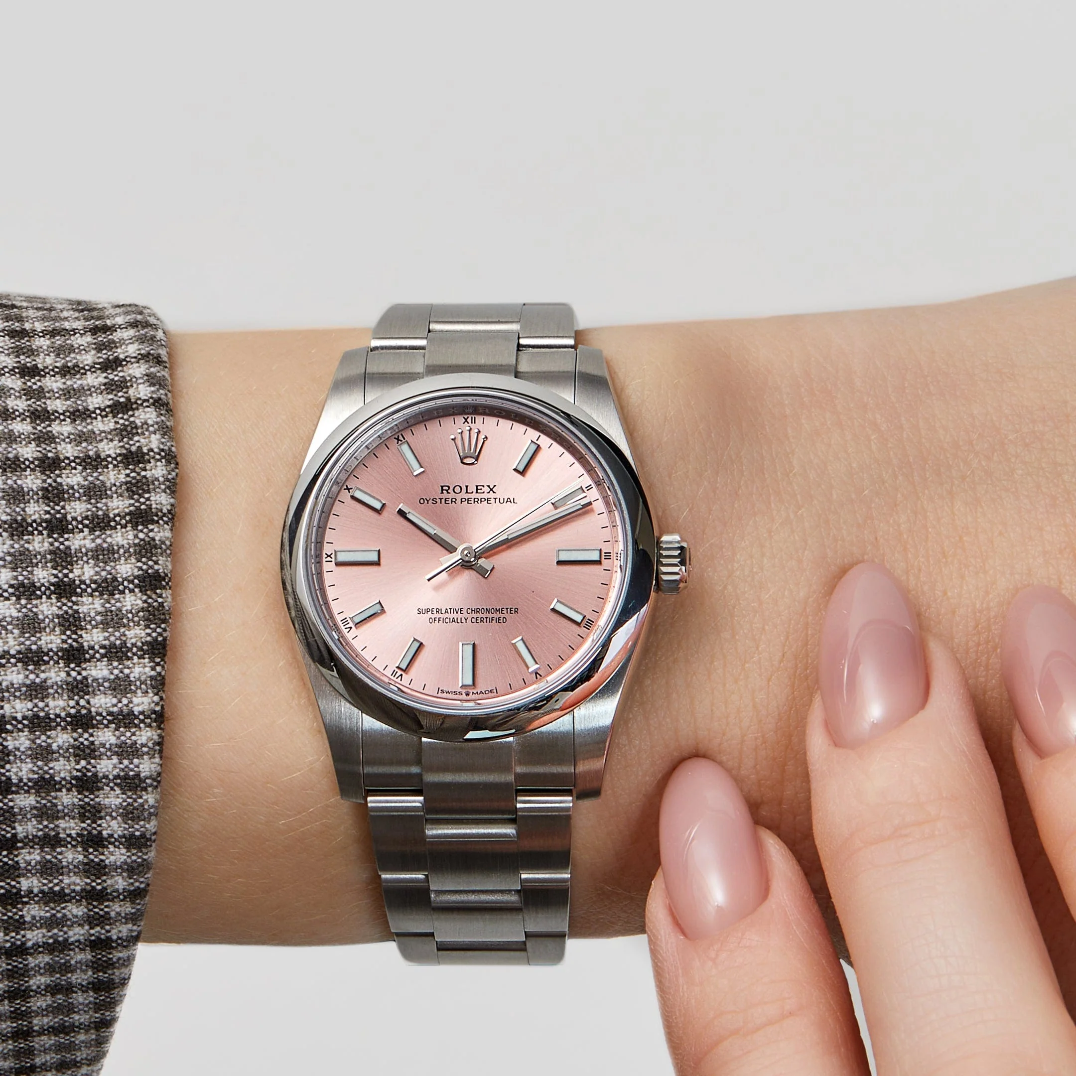 Rolex Oyster Perpetual 124200 'Ladies' Stainless Steel Pink Dial (2024)
