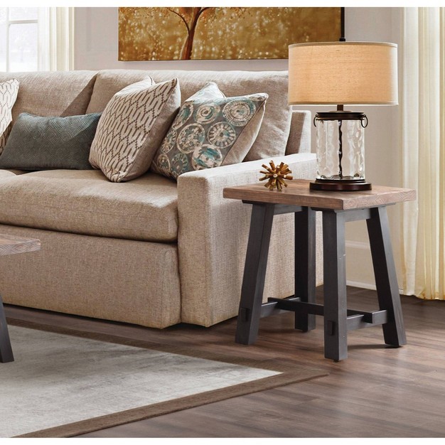 Odin Solid Wood Side Table Black Alaterre Furniture