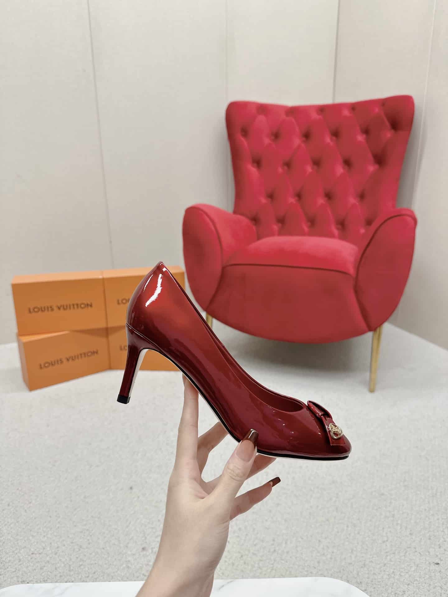 Louis Vuitton Fiancee Pumps Red