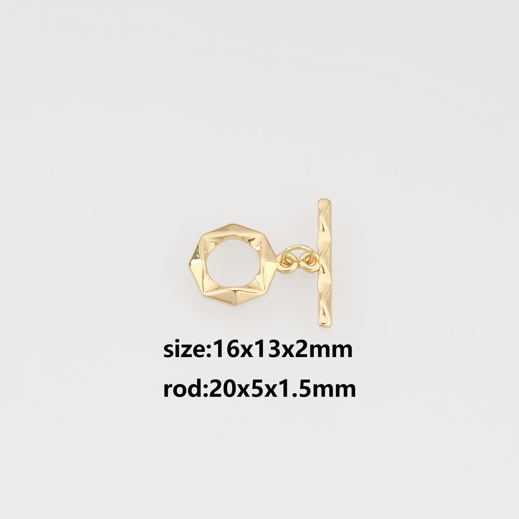 18K Gold Filled Geometric OT Clasp,OT Toggle Buckle Bracelet Necklace for DIY Jewelry Finding Necklace Bracelet