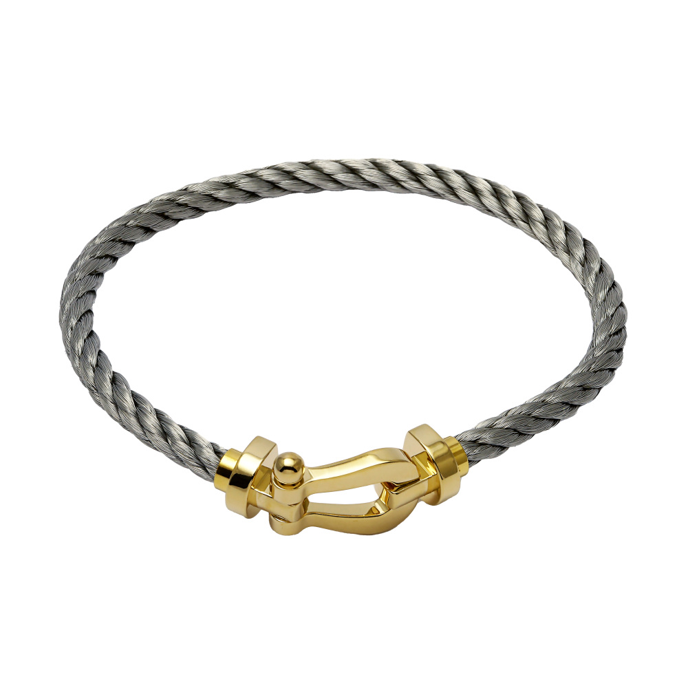FRED Force 10 Lm Bracelet 18K Yellow Gold & Stainless Steel 0B0006-6B0110