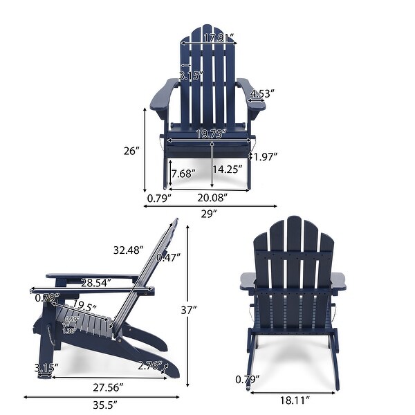 Hollywood Foldable Acacia Adirondack Chair by Christopher Knight Home