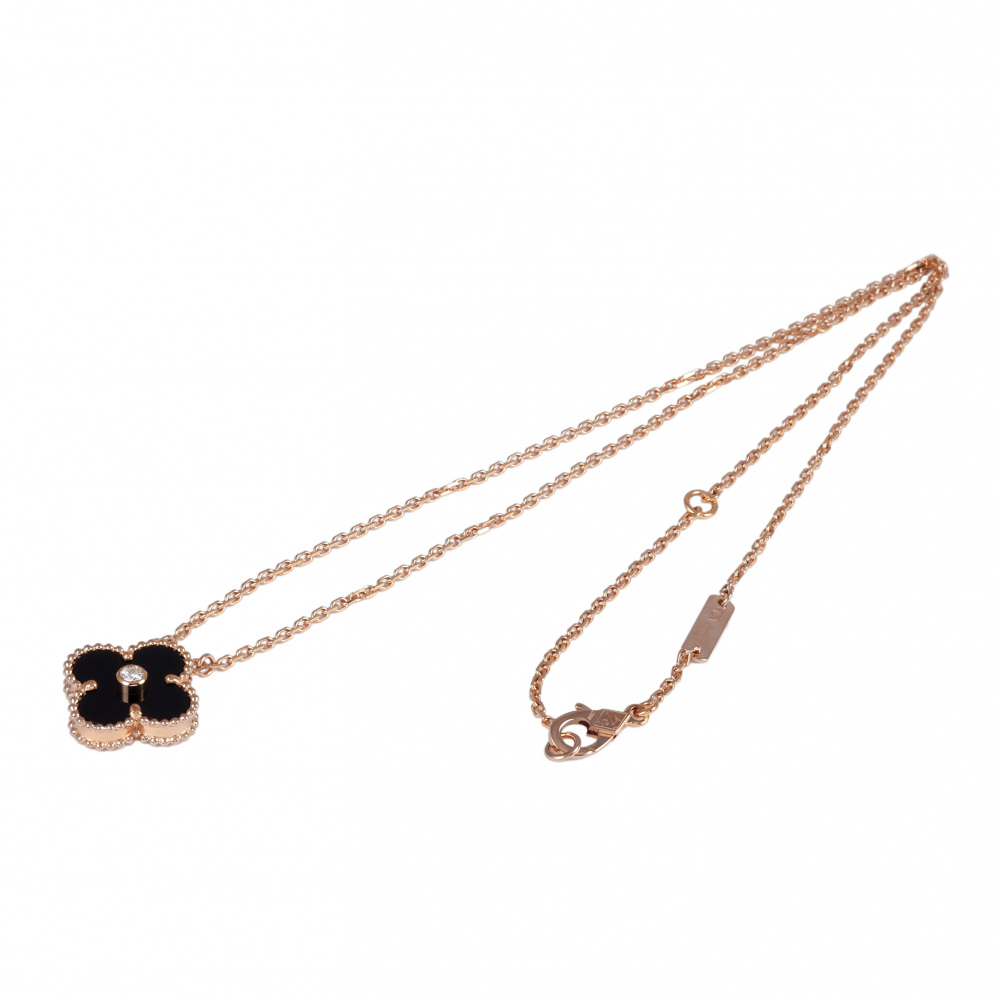 Van Cleef & Arpels Vintage Alhambra Holiday Exclusive Necklace 18K Rose Gold