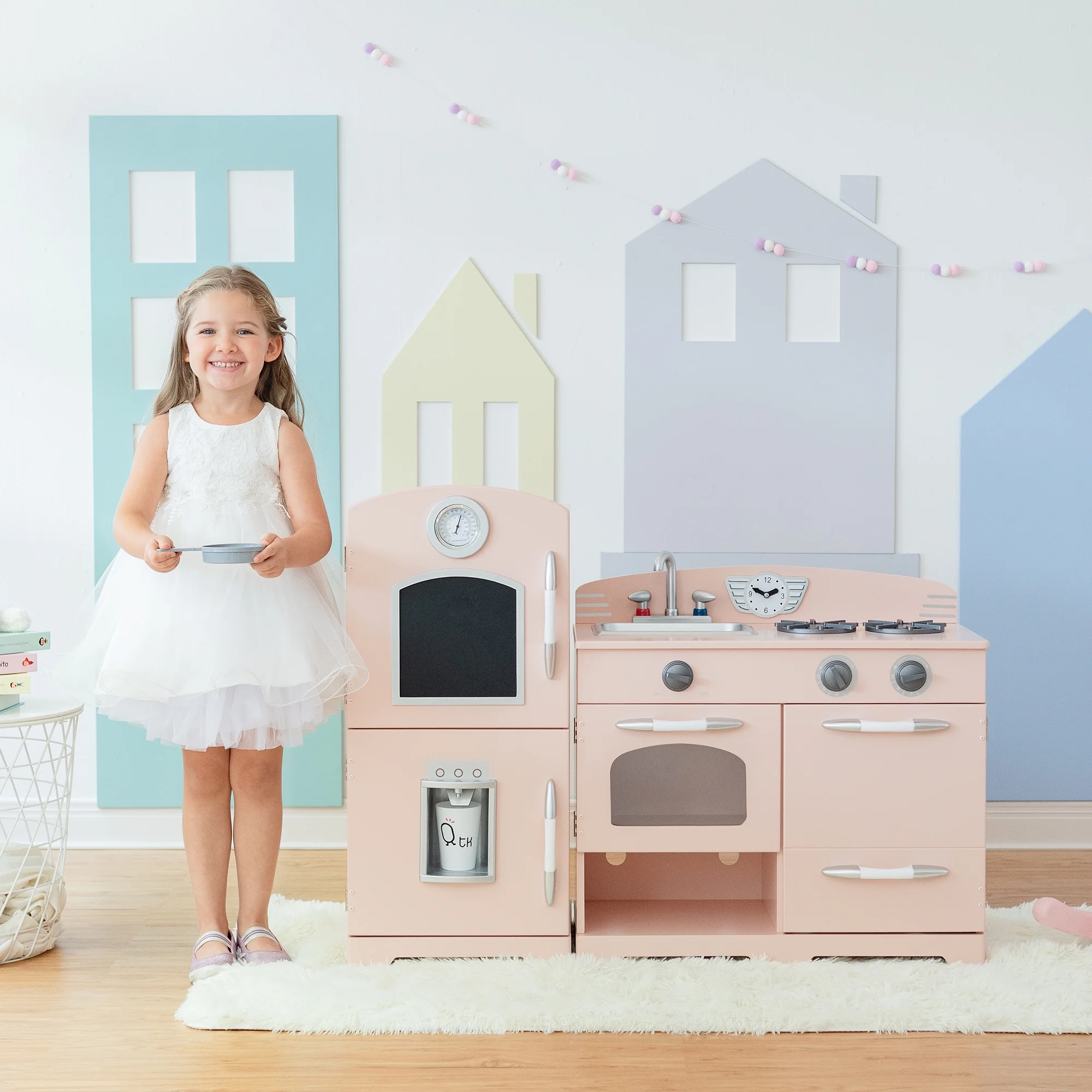 Little Chef Fairfield Retro Play Kitchen - Pink