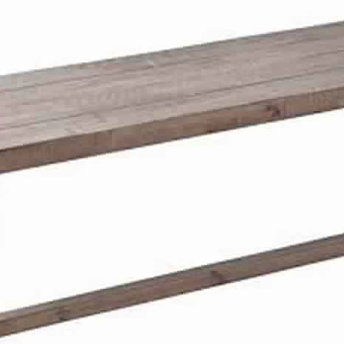 Farmhouse Wooden Dining Bench with Grain Details and Plank Top, Brown- Saltoro Sherpi